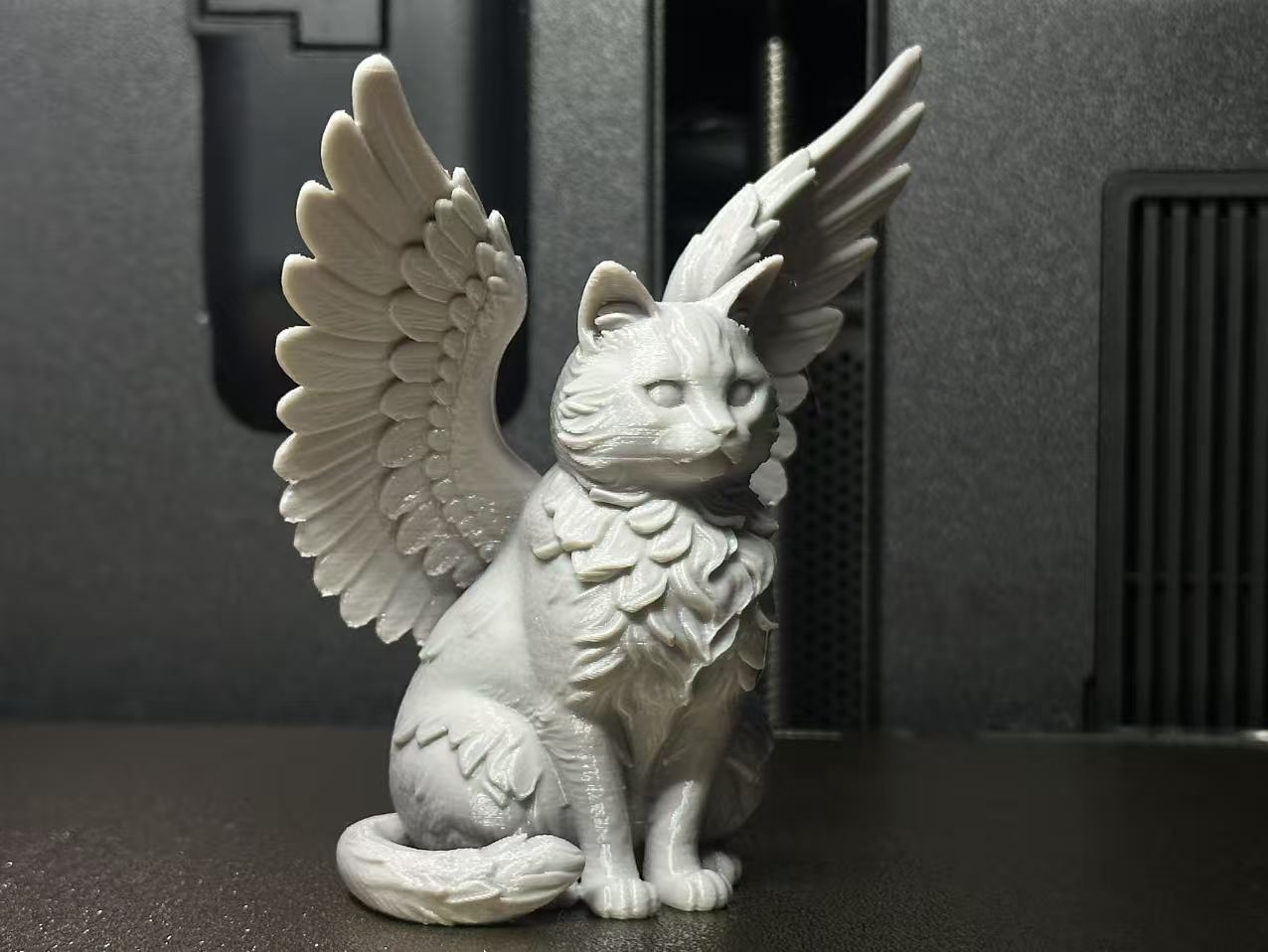 Miniatura 2 do modelo 3D 天使猫（纪念版） 可自行上色 支撑易拆