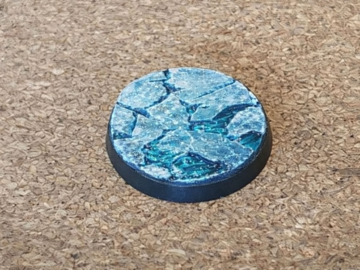 32mm Round Base - cracked ice