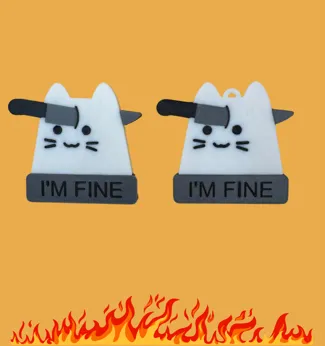 'I am fine' meme ornament or magnet