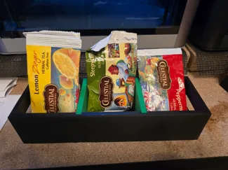 Tea bag holder w/ removable dividers