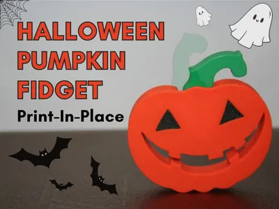 (Print-In-Place) Halloween Pumpkin Switch Fidget 