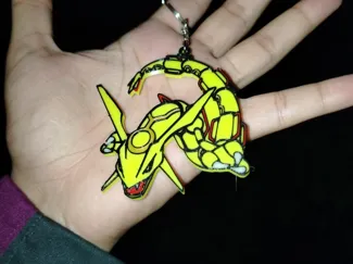pokemon rayquaza keychain