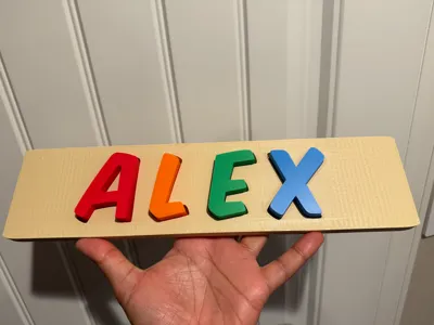 ALEX Puzzle Name Plate
