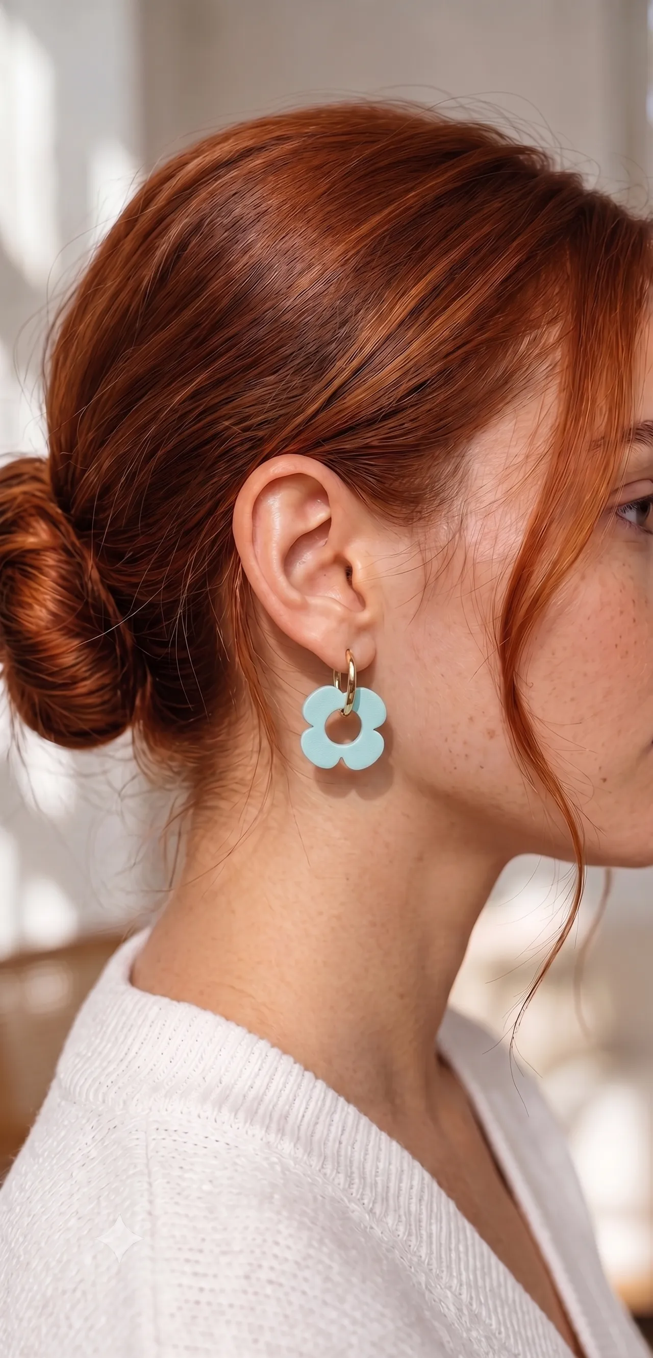 Modern Flower Earrings view 4