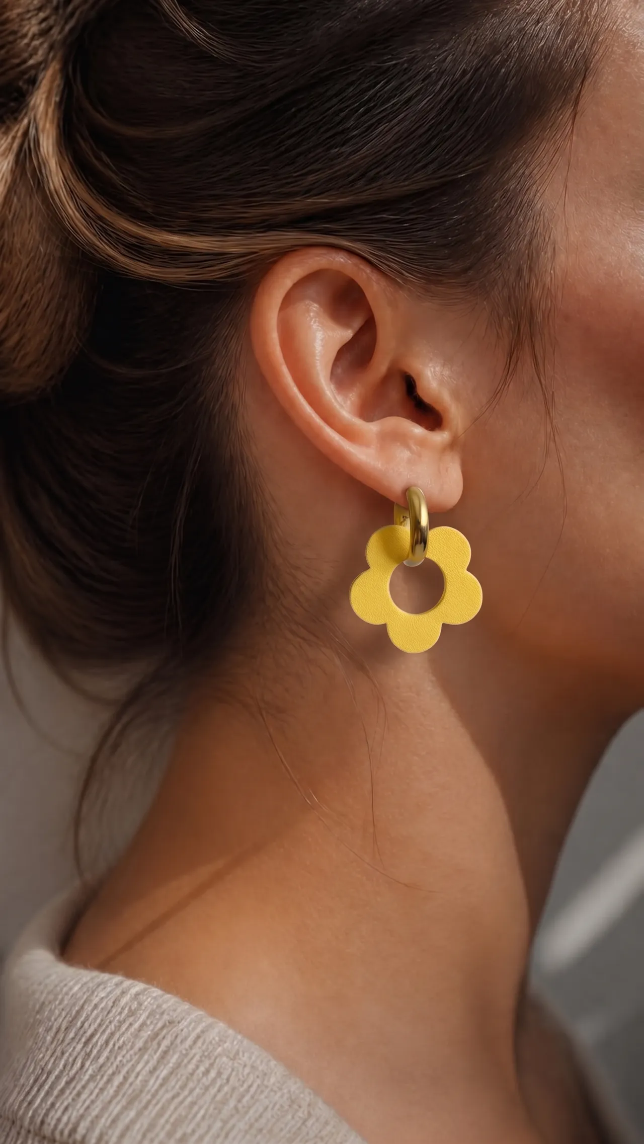 Modern Flower Earrings view 2