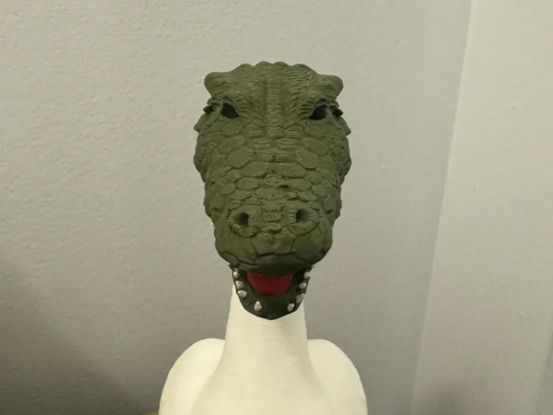 Gator head for desk goose