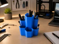 Organisateur de bureau hexagonal 7 modules — photo 1