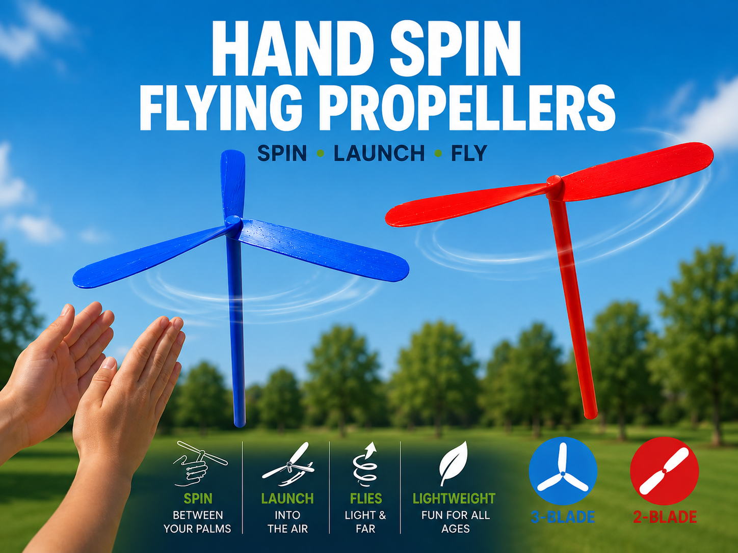 Palm Spinner – Hand-Launched Flying Toy - 1