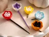 Multi Colored Flower with Hair Stick