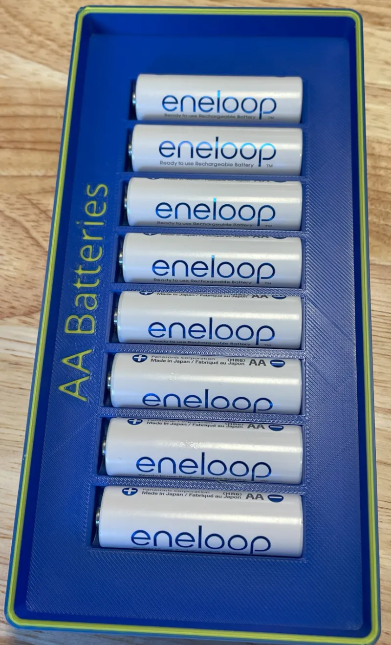 Gridfinity Horizontal AA Battery Bin