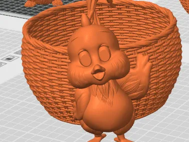 CartoonChick 25cm with small chick in egg