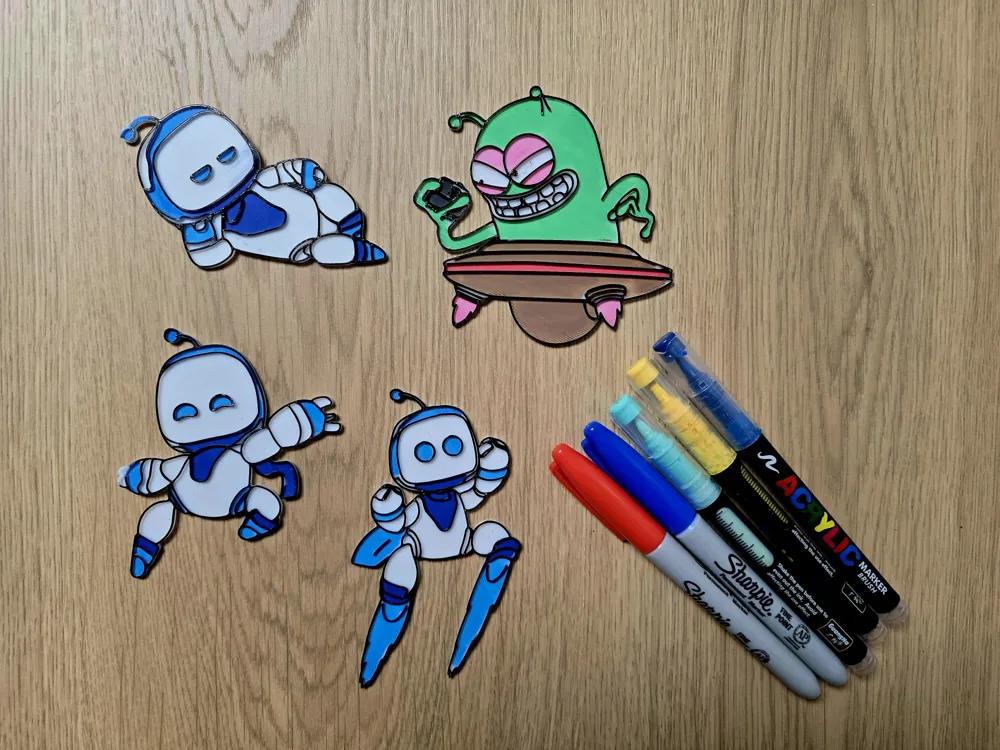 Astrobot DIY Coloring Craft Fun Gift Creative - Free 3D Print Model ...