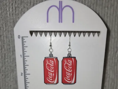 Pop-Tab Soda Earrings – Double-Sided Multi-Color