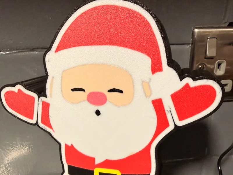 Santa Lightbox, Perfect size to sit on the shelf