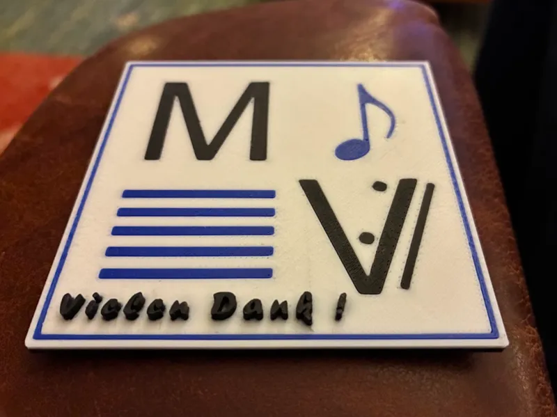 Untersetzer mit Musikvereins‑Logo