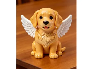 9cm Angel Golden Retriever Labrador Wing Puppy Dog