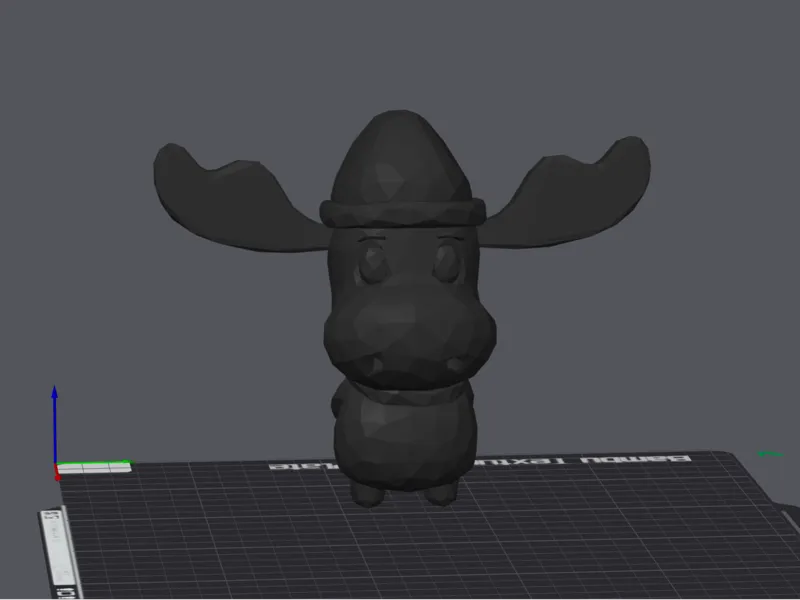 Low poly christmas reindeer