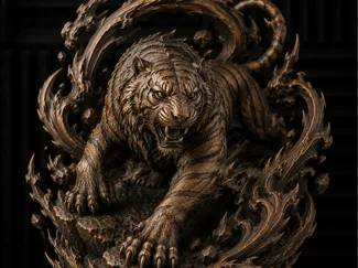 Tigre Mythique –Sculpture Fantastique EASY PRINT