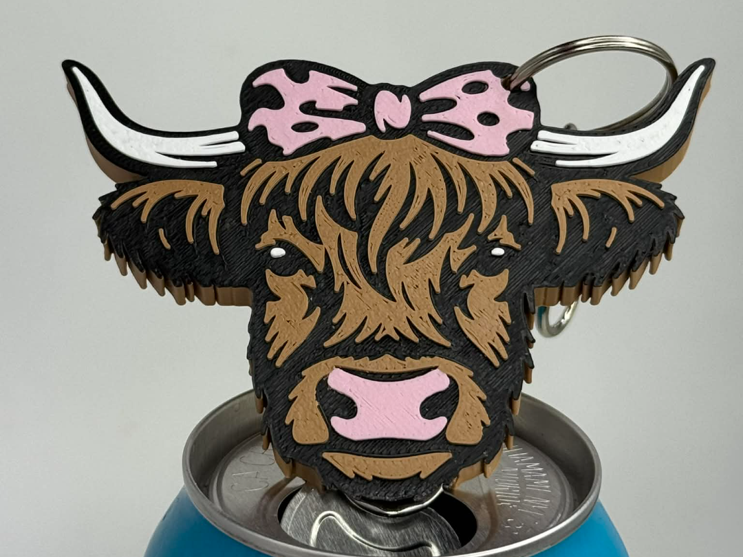 Highland Cow Pop Can Opener Tab Fairy