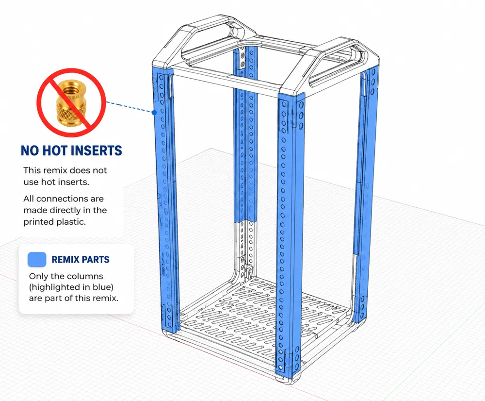 Kws Rack KWS Rack v.2 - M5 Nut Uprights Remix - Free 3D Print Model - MakerWorld