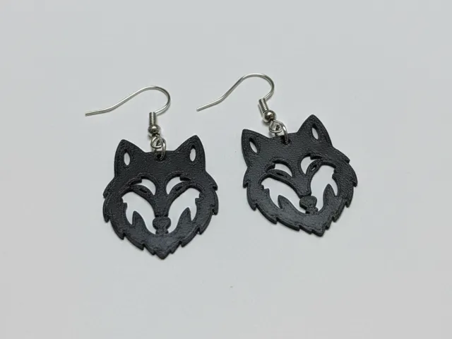 Wolf Head Earrings