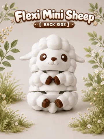 Modelo para impresión 3D: Flexi Sheep [ BACK SIDE ] — vista de referencia 2