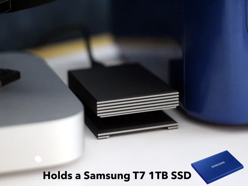 Samsung T7 1TB SSD Holder - Open-Back Desk Stand