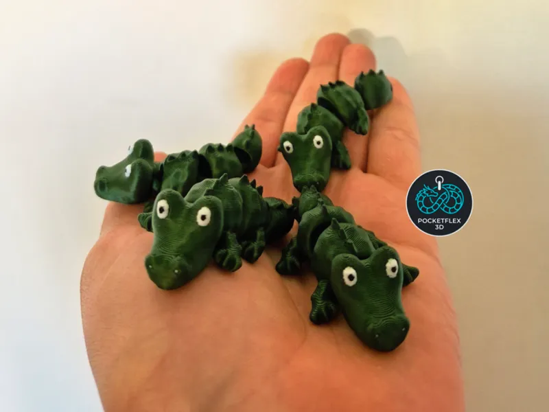 flexi crocodile keychain