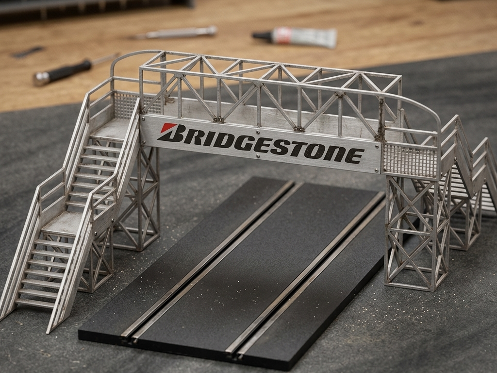 1:32 Slotcar Fußgängerbrücke (2-spurig) – Bausatz