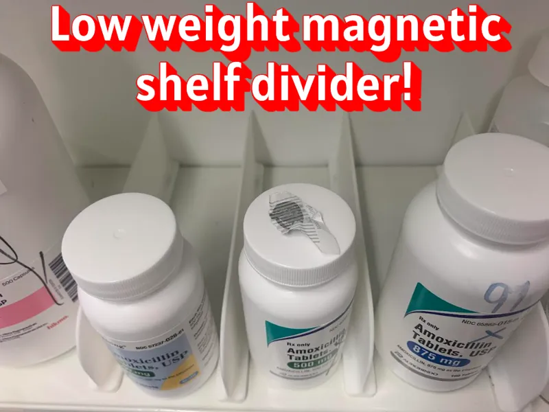 Ultralight Magnetic Shelf Divider 165 x 55 mm