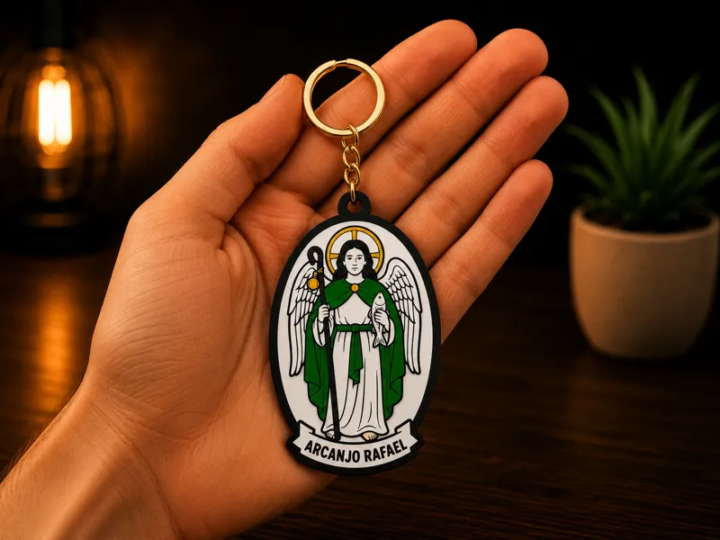 Arcanjo Rafael | Chaveiro Religioso 3D