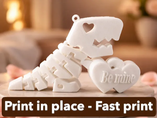 Dinosaure articulé Saint-Valentin