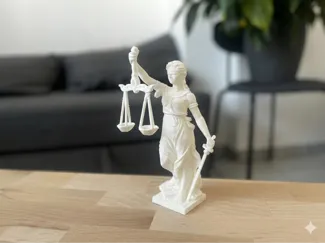 Justizia Low Poly Statue