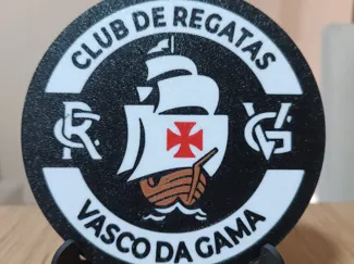 Placa quadro redondo Vasco da Gama com Suporte