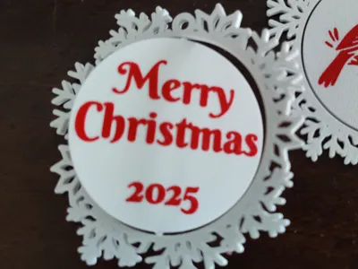 Spinning SVG Snowflake Ornament with Custom Text