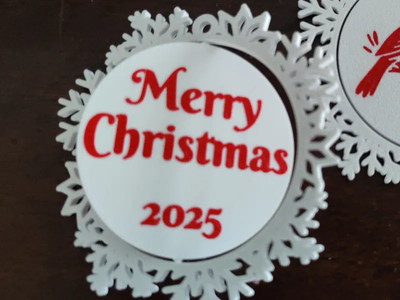 Spinning SVG Snowflake Ornament with Custom Text