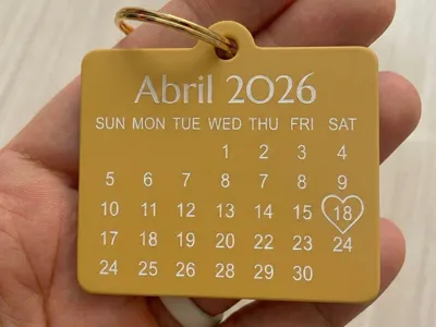 Customizable Calendar Keychain