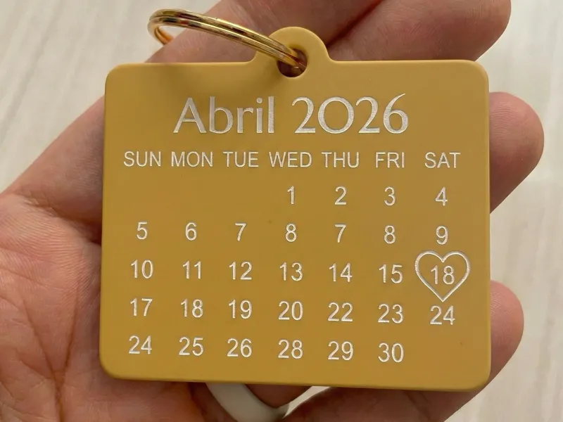 Customizable Calendar Keychain