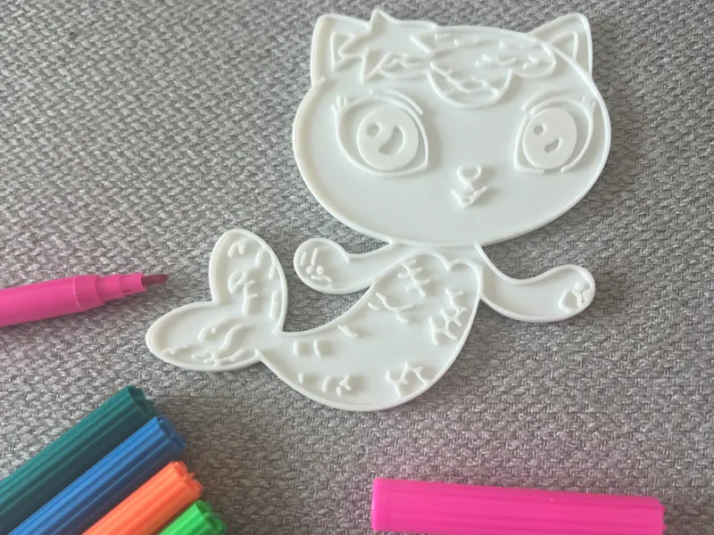 Mercat ( Gabby's Dollhouse) DIY Colouring plate 