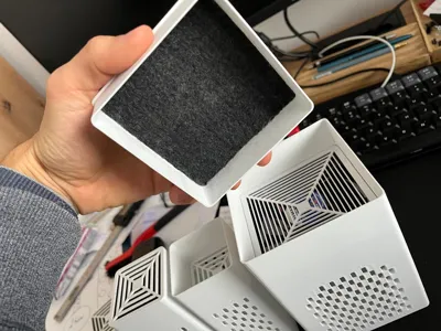 3D Printed Air Purifier Carbon Filter 9225 Fan