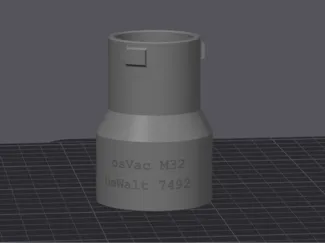 DeWalt7492 Adapter Absauhaube auf osVac M32