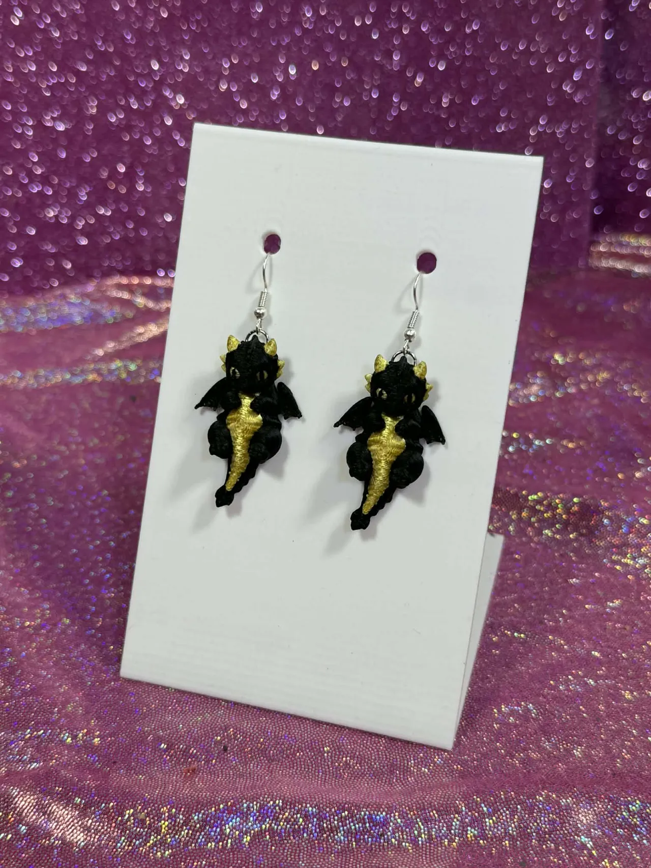 Little dragon earrings view 2
