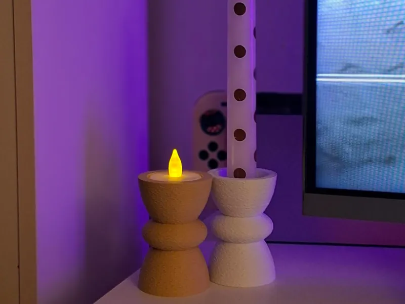 Portavelas moderno minimalista 2 en 1