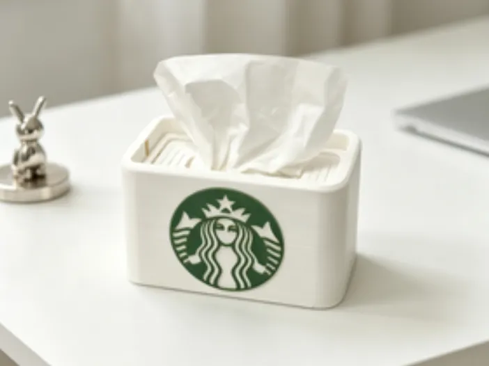 Starbucks tissue box  Sunken design