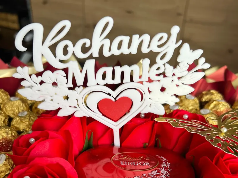 Kochanej Mamie Topper , Topper na tort lub prezent