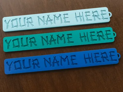 Custom "Samurai" Name Bookmark Version 2.0
