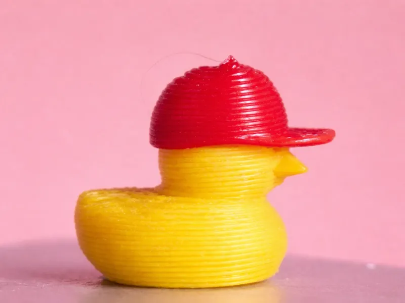 Tiny Duck Wearing A Ball Cap