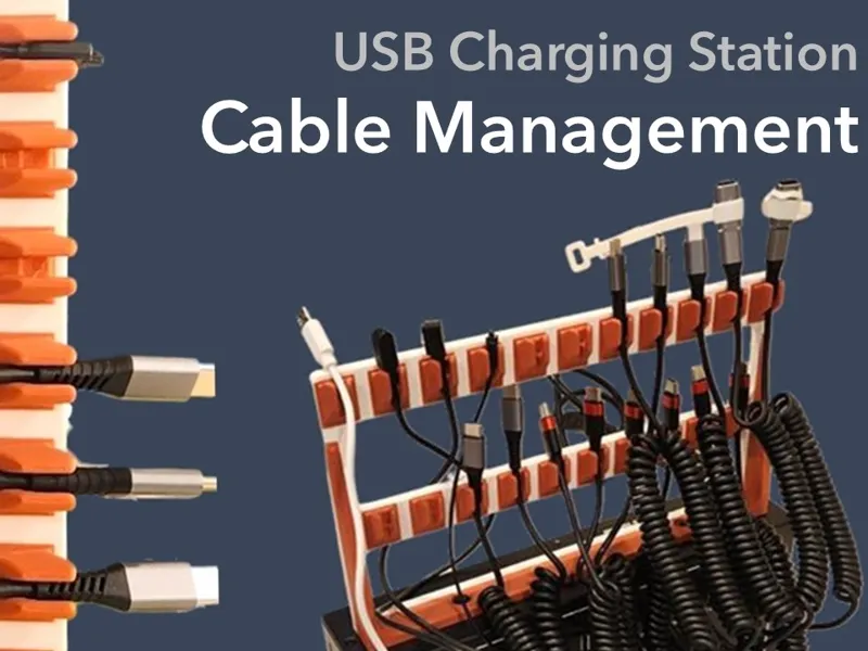Cable Management for USB Charging Station