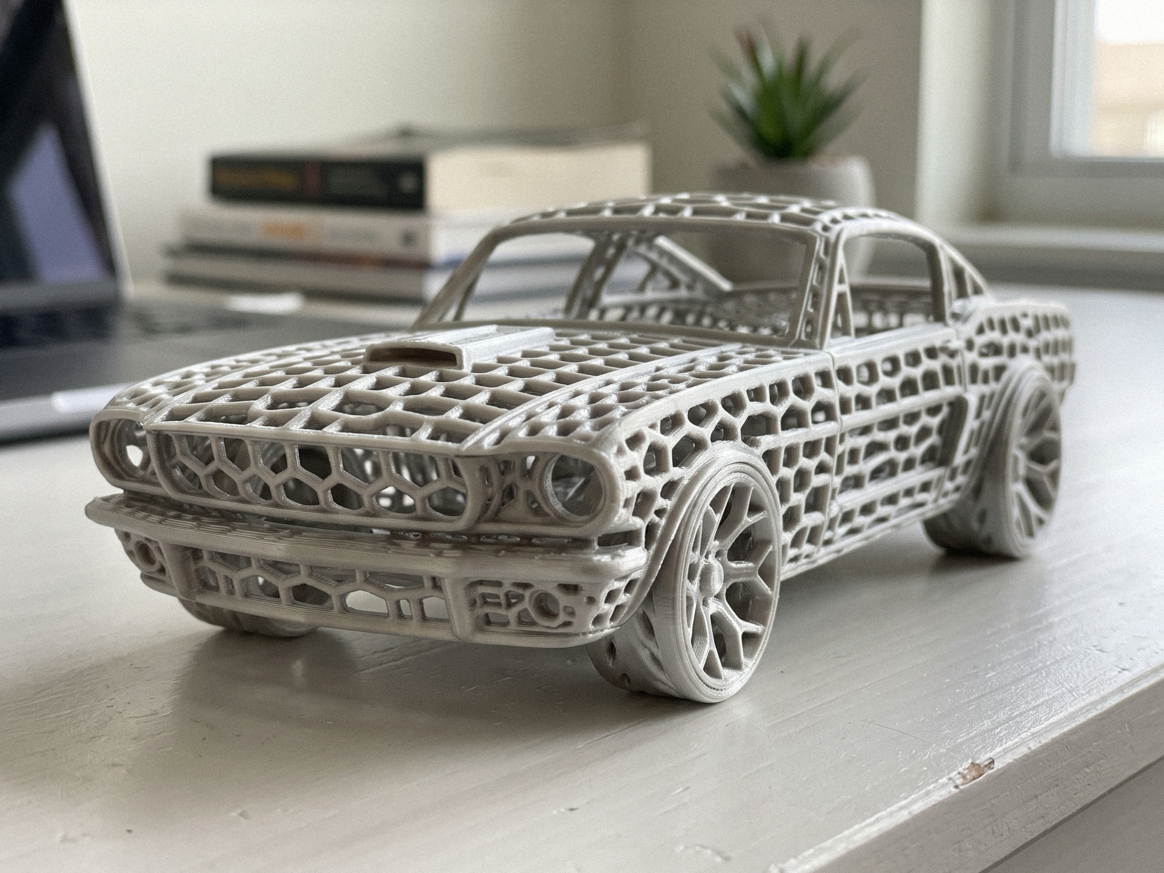 Voronoi Classic Mustang – 3D Printable Car Model - 1