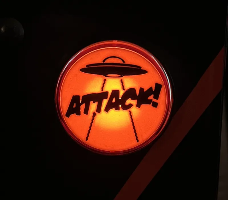 Attack From Mars Reissue Pinball Button Insert